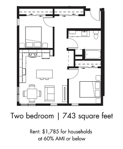 Floor plan Two Bedroom