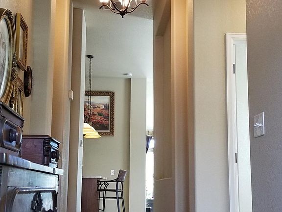 View from front door down hallway to great room.
