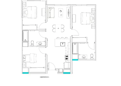Floor plan 3 Bedroom