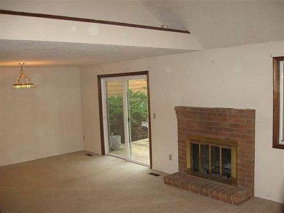 fireplace & dining area