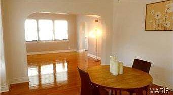 View of the living room from the dining room.
