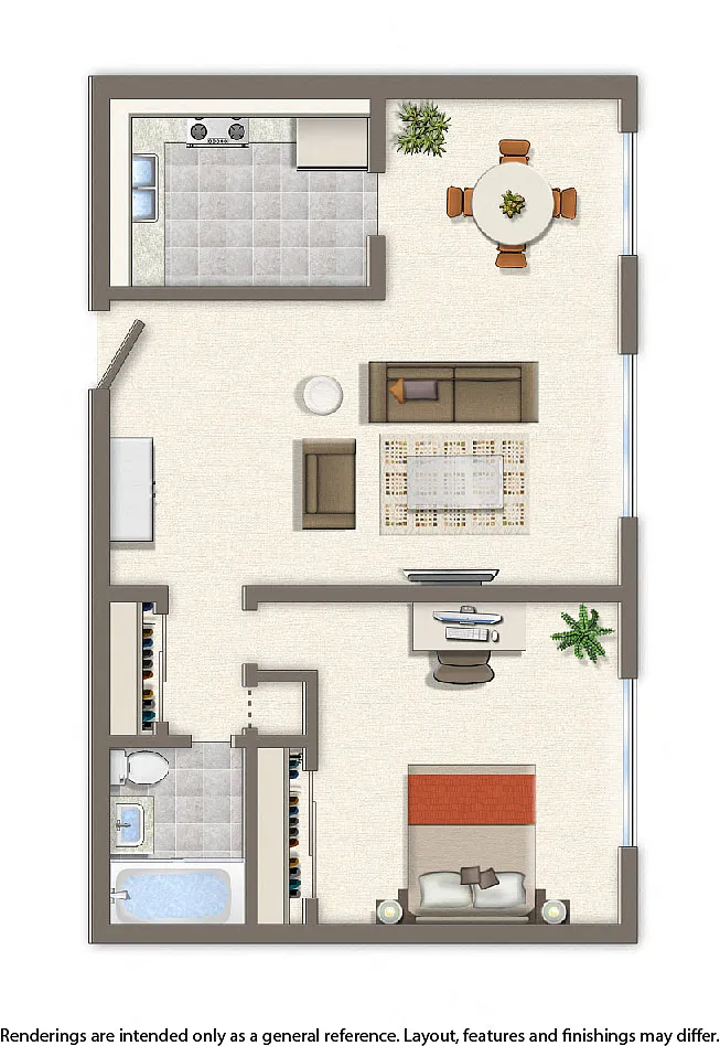 Floor plan 1 Bedroom