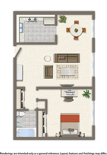 Floor plan 1 Bedroom