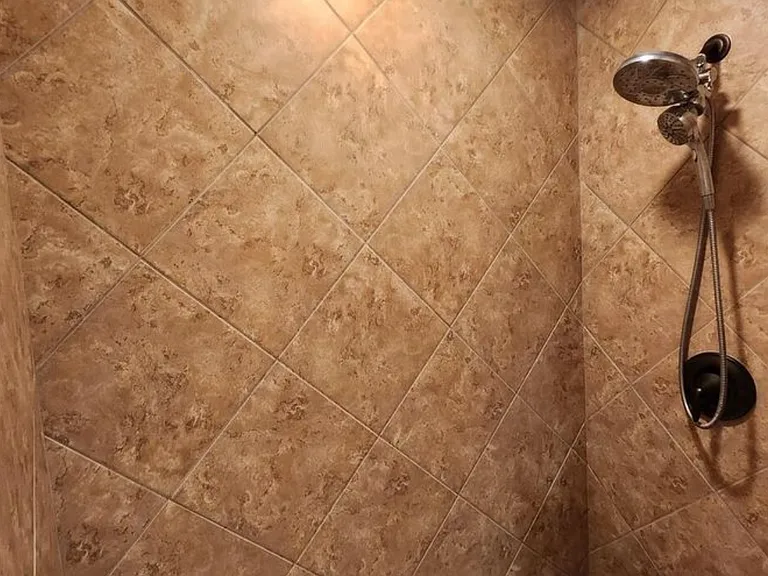 Standing shower with flexible water wand