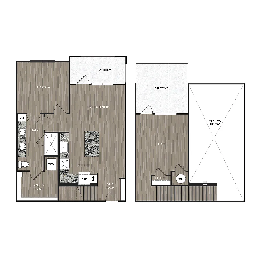 Floor plan 1 Bed/1 Bath
