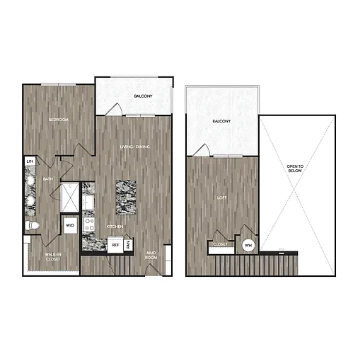 Floor plan 1 Bed/1 Bath