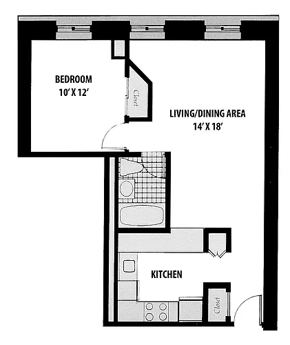 Floor plan 1 Bed