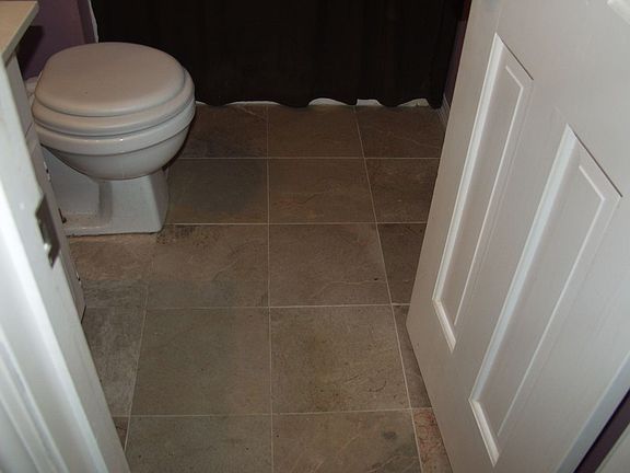 Marble tile floor