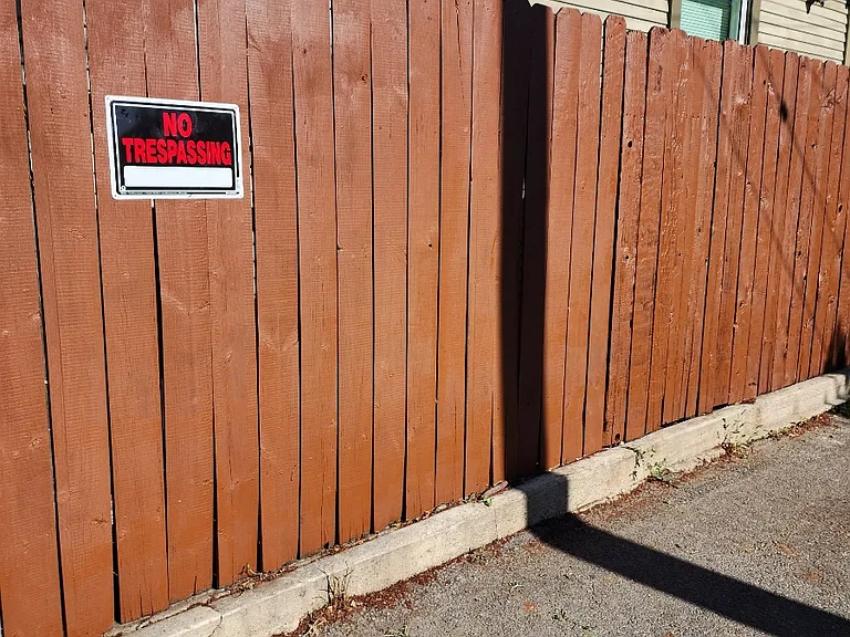 Fenced property with alley access
