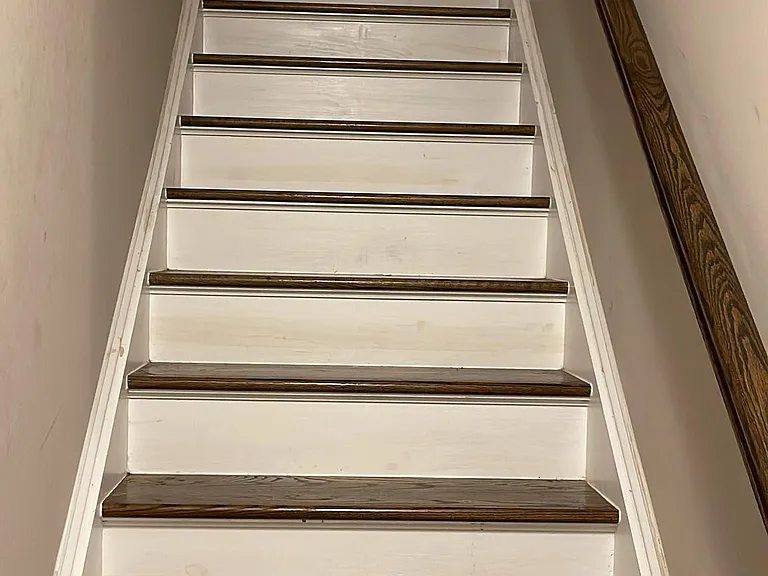 Upgraded wooden stairs