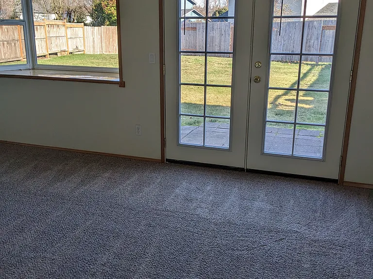 French doors from living room to large back yard