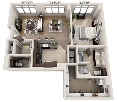 Floor plan A1.5- Renovated