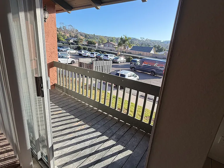 Balcony with mountain and sunset views