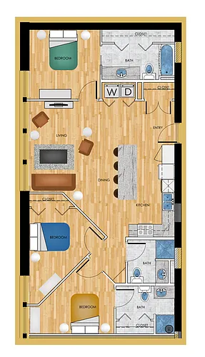 Floor plan P2 3 Bed