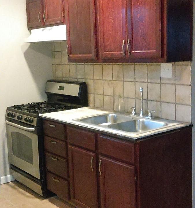 Kitchen with gas stove