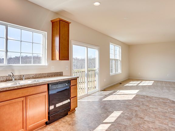 Kitchen overlooking dining area