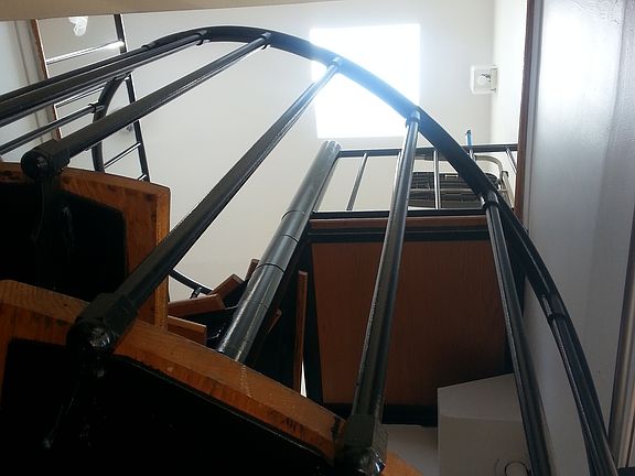 Skylight above stairs