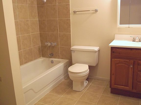 Newly tiled bathroom and tub surround