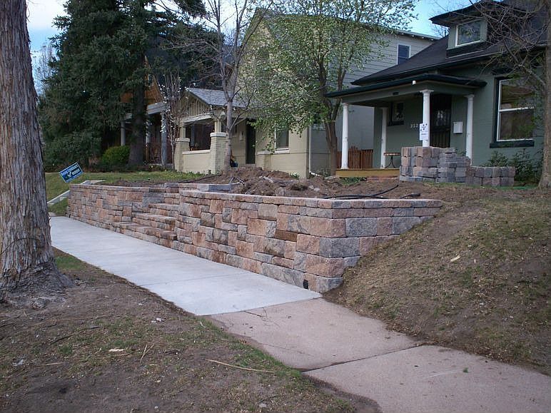 New sidewalk and front landscaping underway