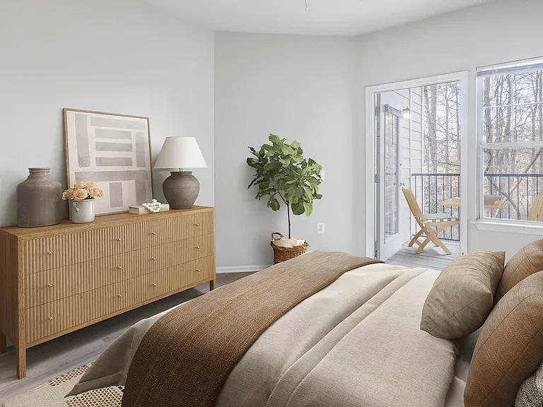 Bedroom with Hardwood Flooring