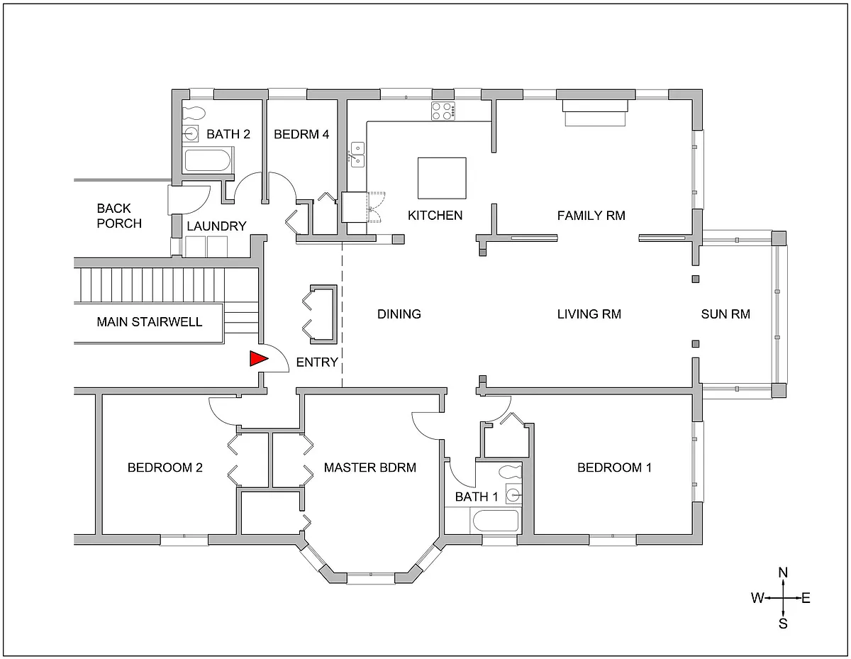 Plan. Well organized and spacious layout with primary views to the East, South and North. Approximately 2200 Square Feet. - 4816 S Dorchester Ave #3