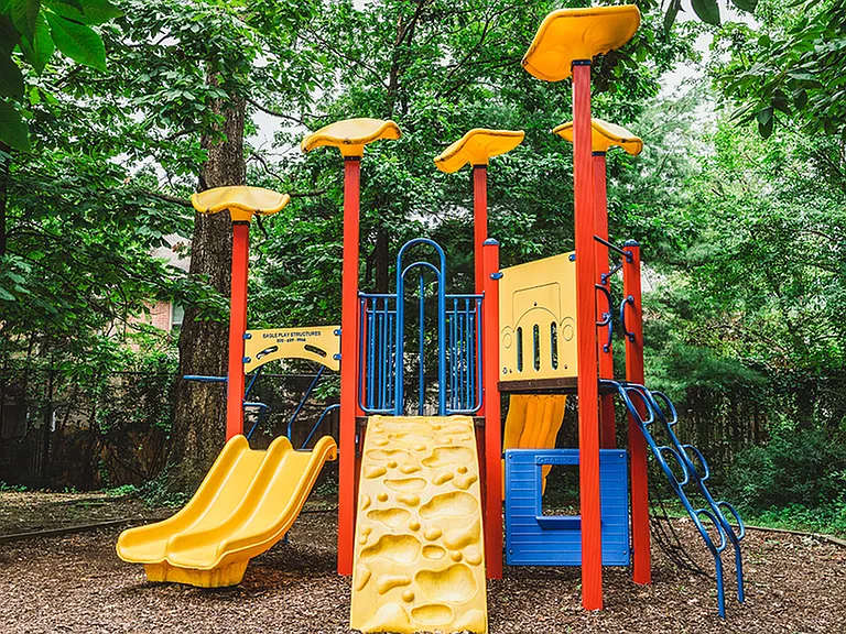 Colorful on site playground for our littlest fun-seeking residents
