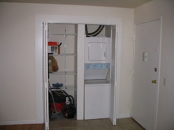 Storage closet and W/D