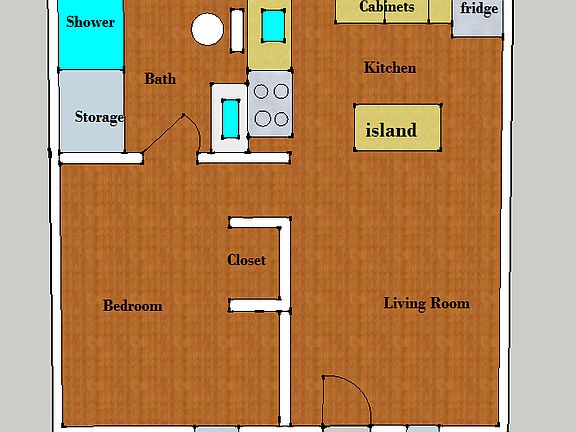 Floor plan (note some units are a mirror image of this plan)