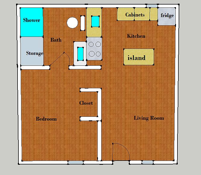 Floor plan (note some units are a mirror image of this plan)