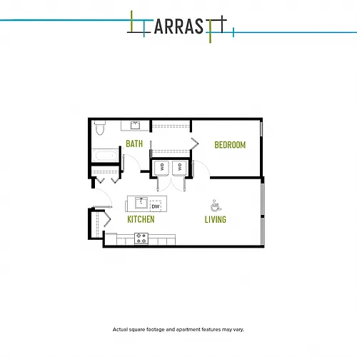 Floor plan One Bed One Bath L 1