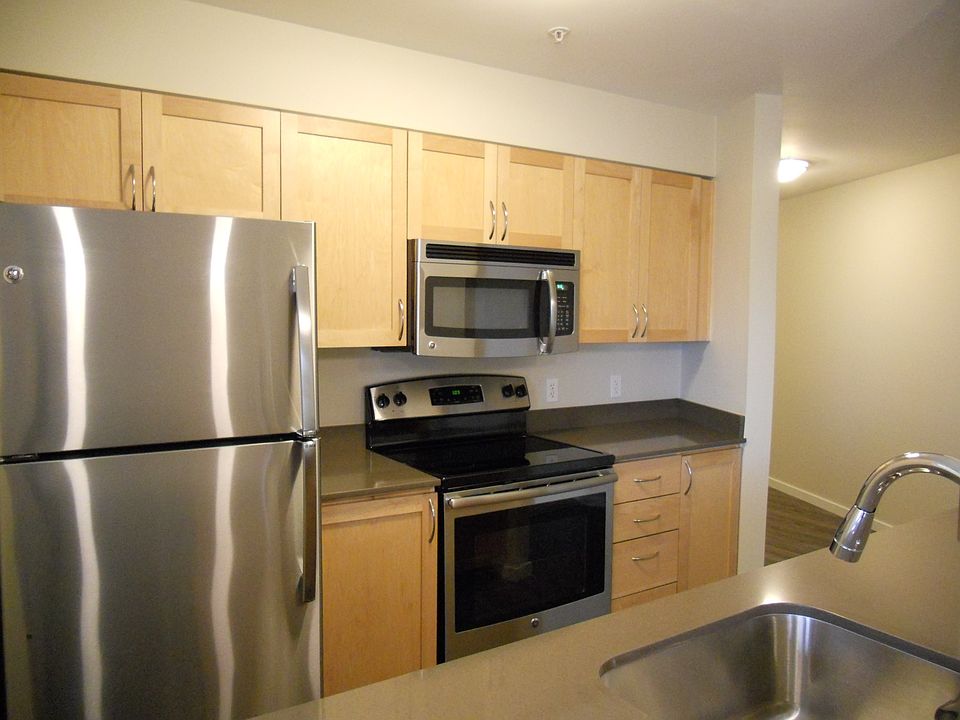Sparkling quartz counters & stainless appliances