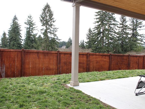 Fully fenced backyard
