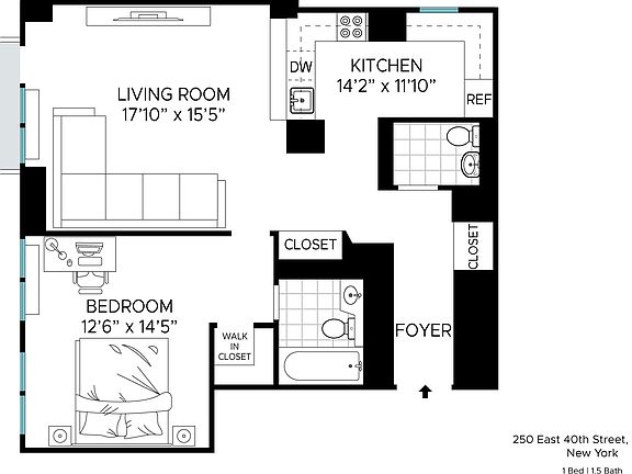 2nd image of 250 E 40th St APT 21F