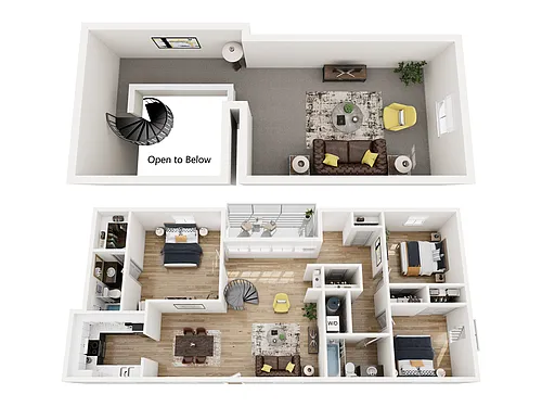 Floor plan Lamar w/Loft