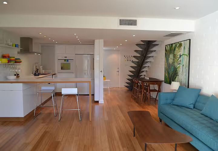 Living room and kitchen