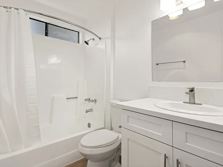 Bright and thoughtfully-designed bathrooms made for daily ease.