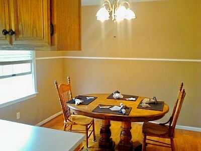 Dinette open to kitchen