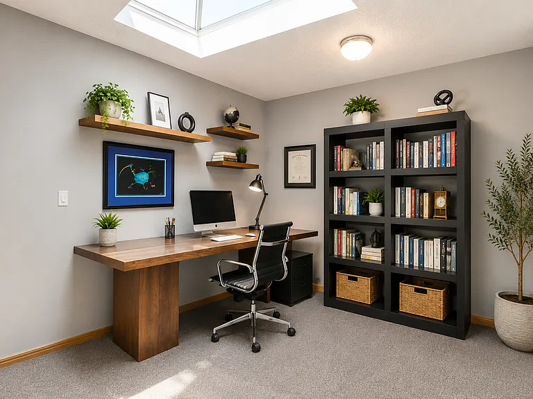 Upstairs Study w/ skylight