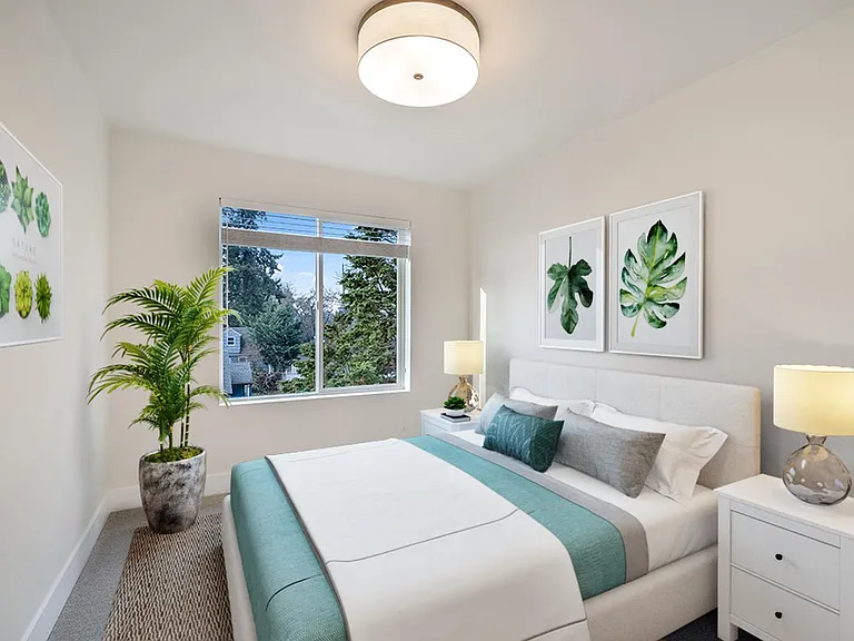 Bedroom 3. This image shows a virtually furnished space. Bedrooms come unfurnished.