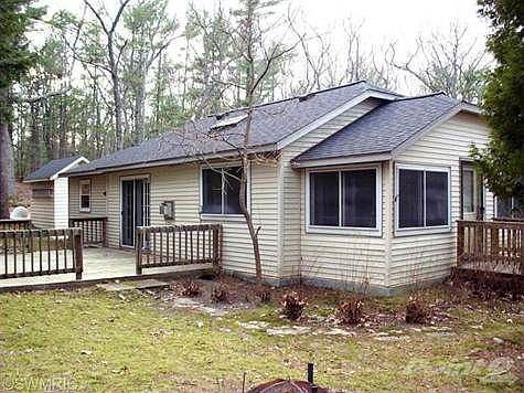 rear of the house, deck