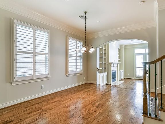 View of Dining area leading into living room.