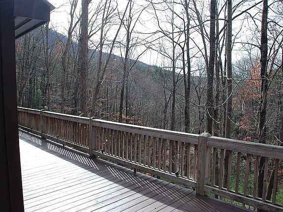 View of mountains from deck