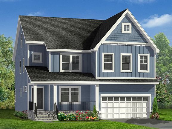 Farmhouse Elevation - Front Load Garage