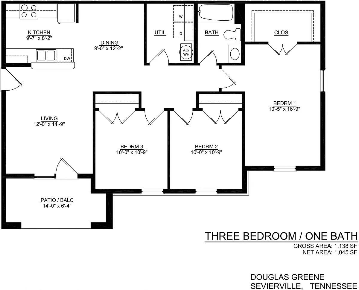Floor plan Three Bedroom