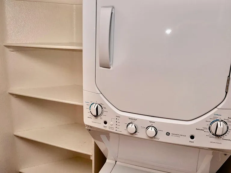 New stackable washer and dryer