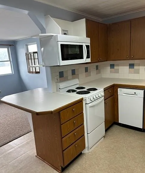Kitchen Stove, Microwave, and Dish Washer
