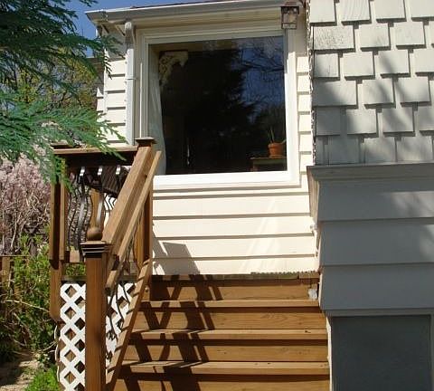 Steps lead to Family Room