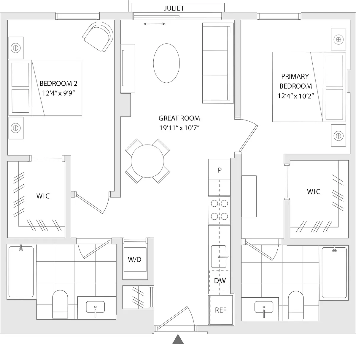 Floor plan 2 BR B
