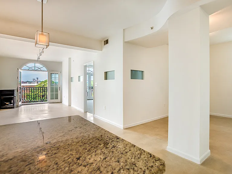 Two-bedroom apartment living and dining area