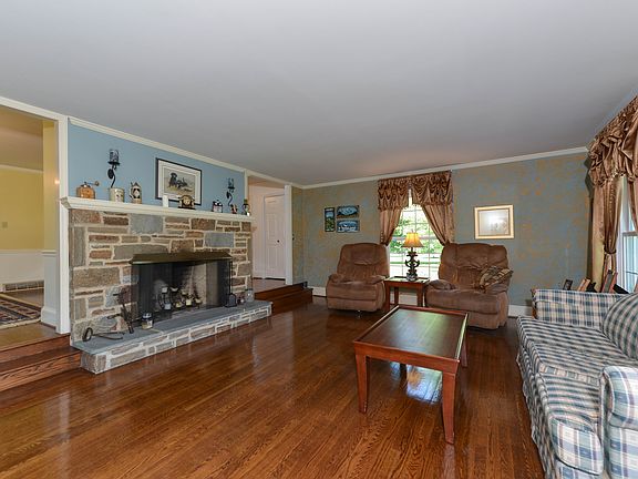 Beautiful stone fireplace